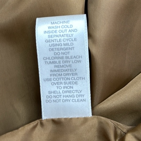 Christopher & Banks tan washable lined suede jacket M - Picture 11 of 13